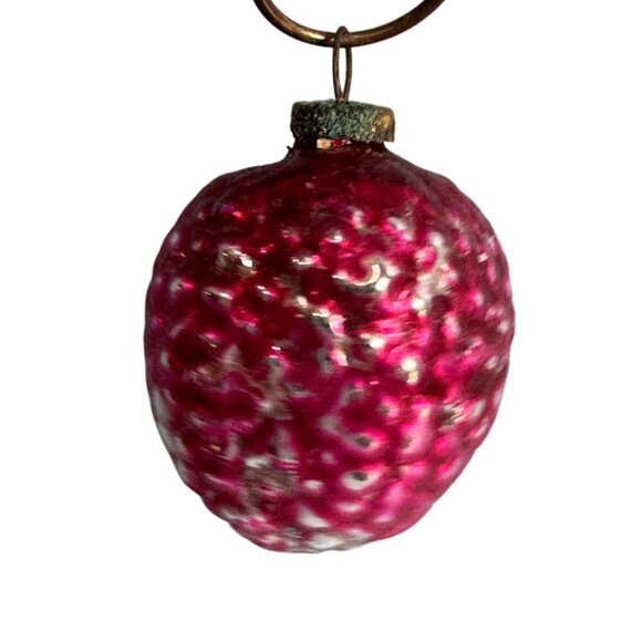 Antique Miniature Blown Glass Berry Ornament Germany 1" - Picture 4 of 5